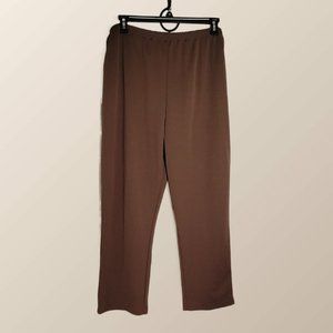 Blair Brown Polyester Pull-On Pants Women Elastic Waist 24W